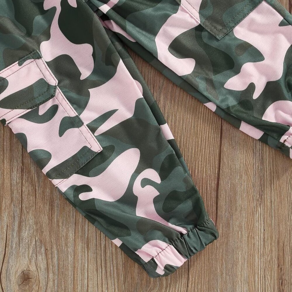 Toddler Girls Clothes 2T 3T 4T 5T Fall Outfits Baby Pullover Sweatshirt & Camouf - Picture 7 of 7